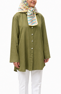 Linen Blend Button-Down