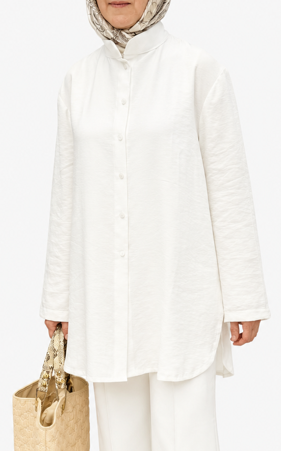 Rayon Blend Button Down
