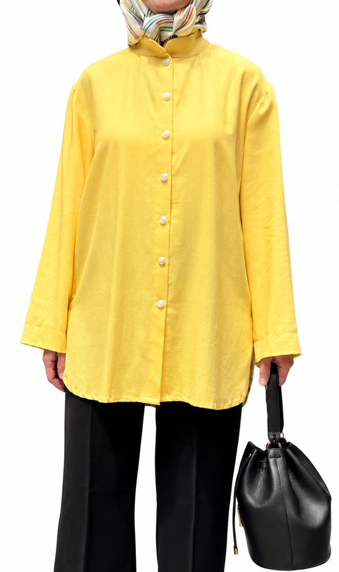 Linen Blend Button-Down