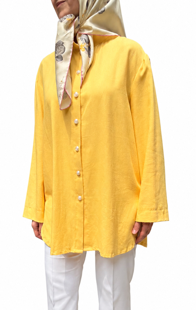 Linen Blend Button-Down